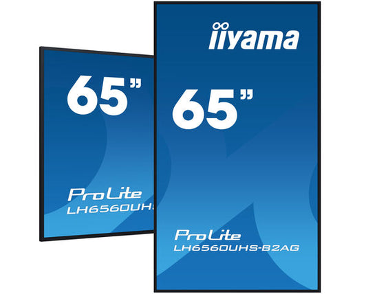 iiyama LH5060UHS-B2AG 65" 4K UHD professional digital signage display with advanced control and connectivity options