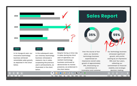Allsee Technologies PT75J interactive whiteboard 190.5 cm (75") 3840 x 2160 pixels Touchscreen White HDMI
