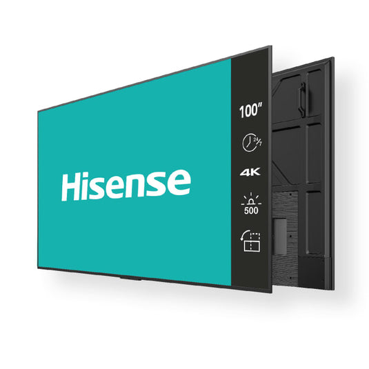 Hisense 100BM66D Signage Display 2.54 m (100") LED Wi-Fi 500 cd/m² 4K Ultra HD Black 24/7 - TopAV