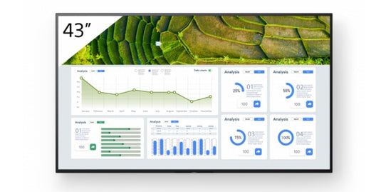 Sony FW-43BZ30L Signage Display Digital signage flat panel 109.2 cm (43") LCD Wi-Fi 440 cd/m² 4K Ultra HD Black Android 24/7 - TopAV