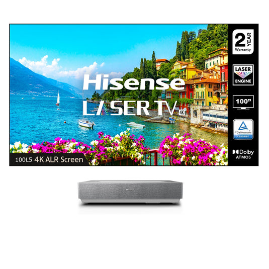 Hisense 100L5HTUKD data projector 2700 ANSI lumens 4K (4096x2400) Grey, Silver - TopAV