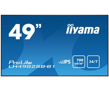iiyama LH4982SB-B1 Digital signage display 123.2 cm (48.5') LED 700 cd/m¬? Full HD Black 24/7 - TopAV
