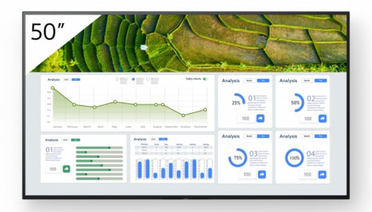 Sony FW-50BZ30L/TM Signage Display Digital signage flat panel 127 cm (50") LCD Wi-Fi 440 cd/m² 4K Ultra HD Black Android 24/7 - TopAV