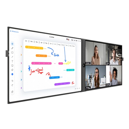 DTEN D7X 75" DUAL Video Conferencing System with Vue Pro 4K Cameras - TopAV