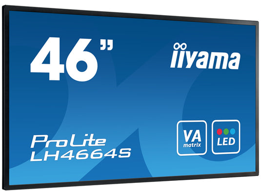 iiyama LH4664S-B1 Signage Display Digital signage flat panel 116.8 cm (46") LED 500 cd/m¬? Full HD Black 18/7 - TopAV