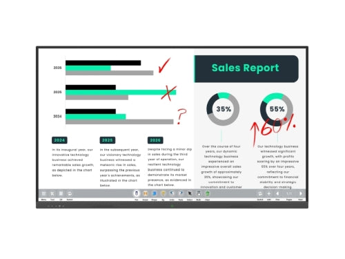 Allsee Technologies 55" 4K Interactive Touch Display with MeetingPad Software - TopAV