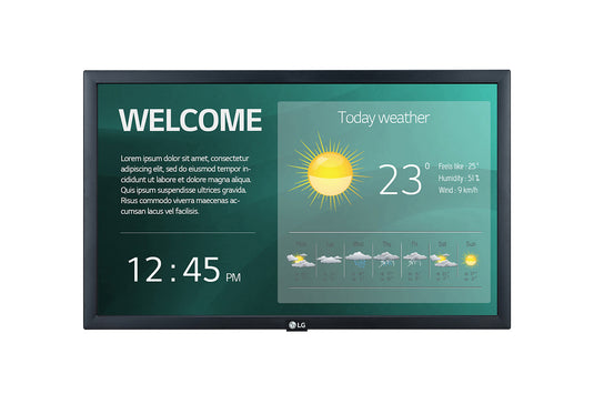 LG 22SM3G-B Digital signage display 54.6 cm (21.5') IPS Wi-Fi 250 cd/m¬? Full HD Black Built-in processor 16/7 - TopAV