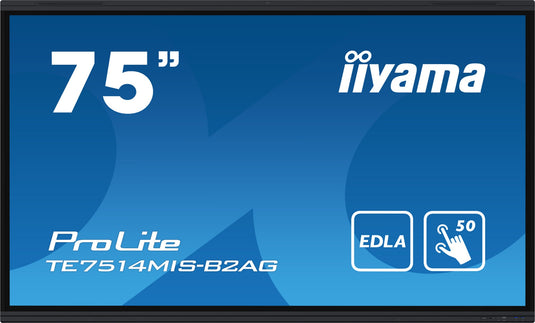 iiyama PROLITE TE7514MIS-B2AG Digital signage flat panel 190.5 cm (75") LCD Wi-Fi 435 cd/m¬? 4K Ultra HD Black Touchscreen Built-in processor Android 24/7 - TopAV