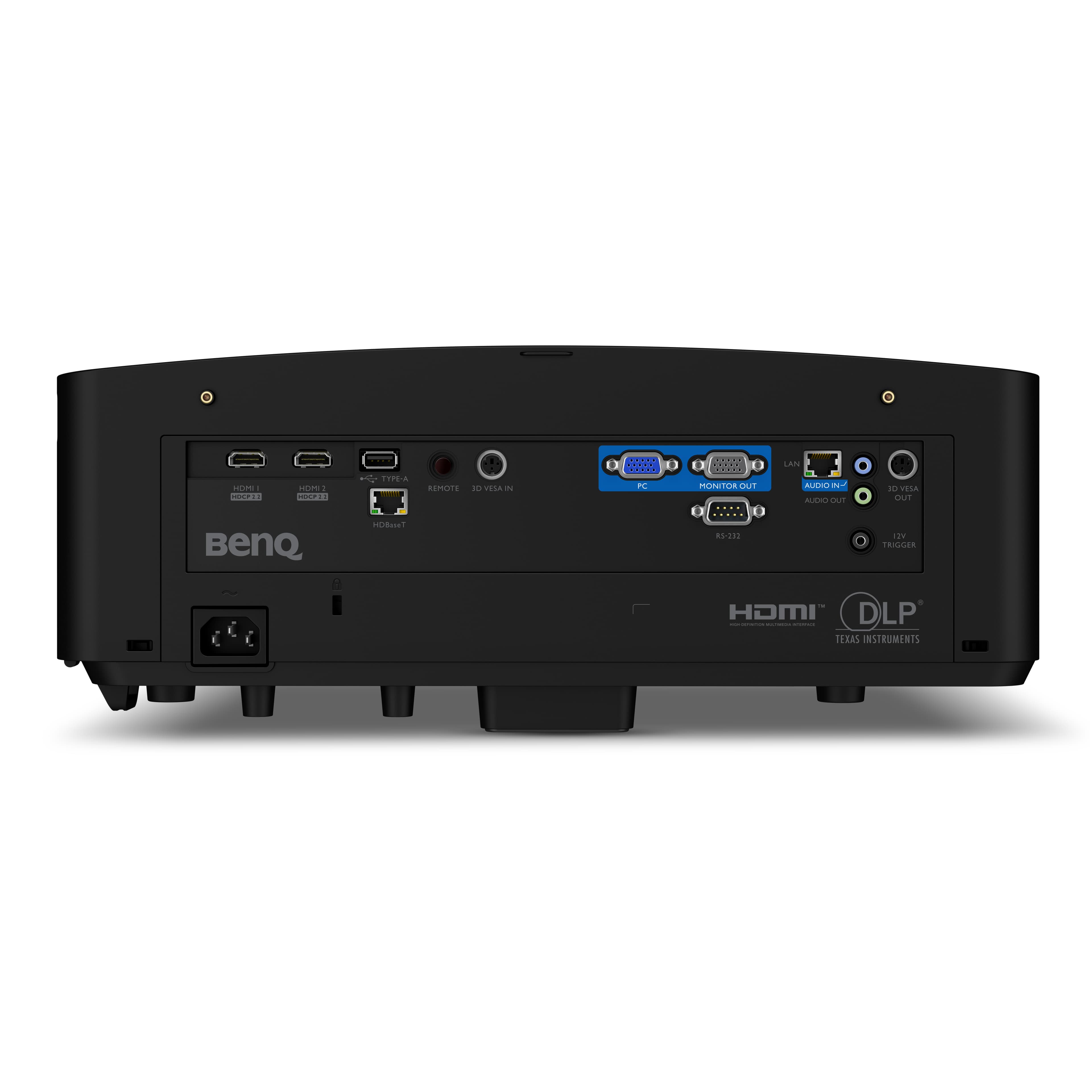BenQ LU935ST projector, rear connection panel