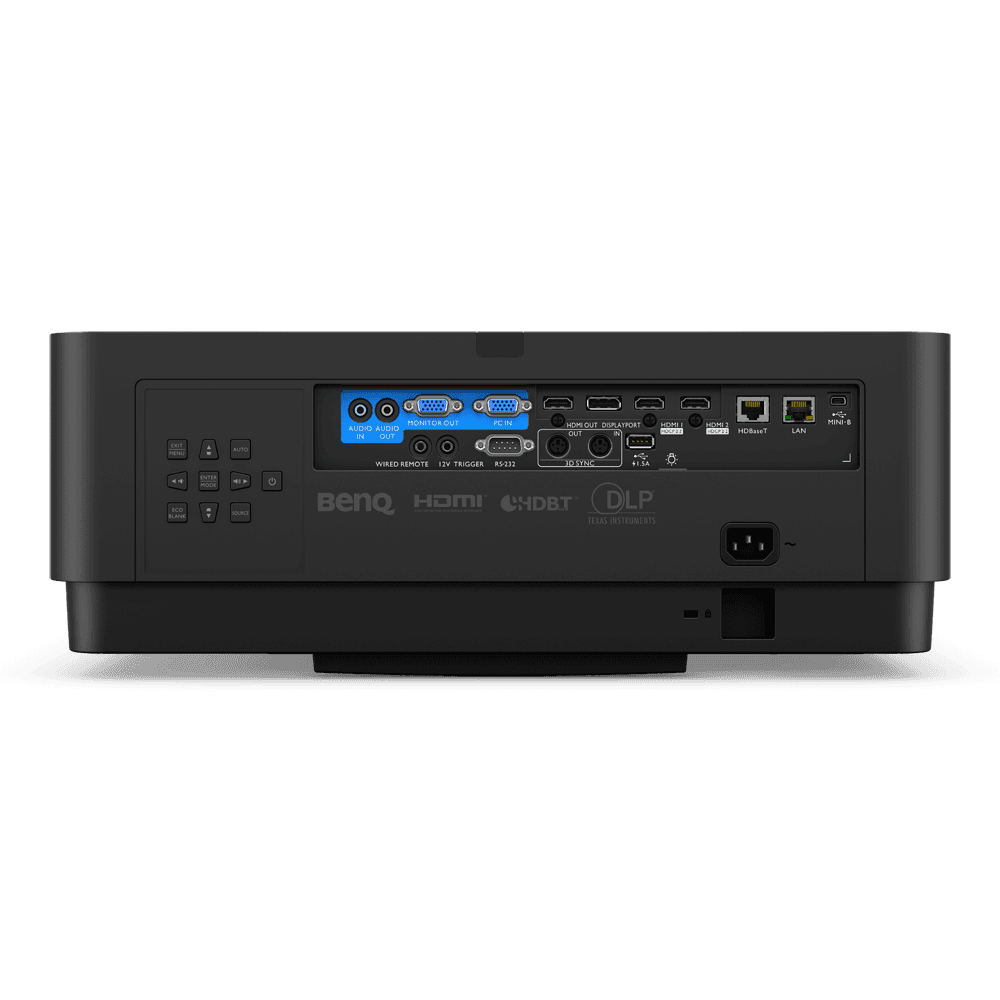 BenQ LU960ST projector, rear connection panel