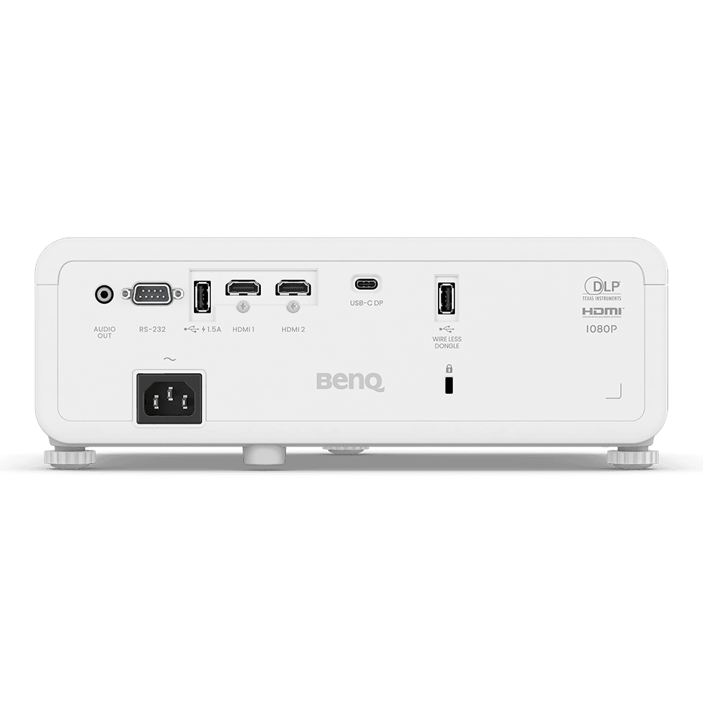 BenQ LH650 projector, rear view showing connectivity ports