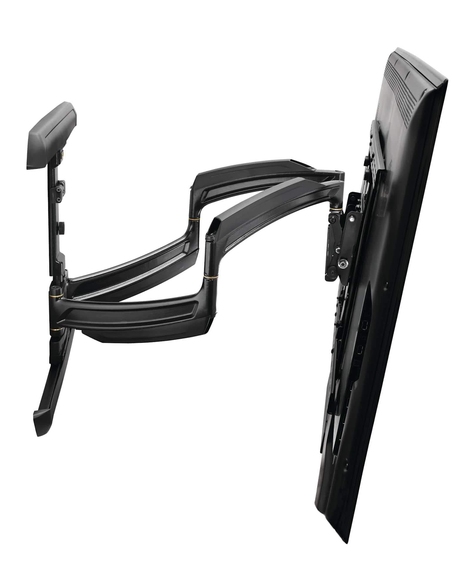 Side view of the Chief TS525TU with a flat panel display fitted, showing the arms extended away from the wall plate.
