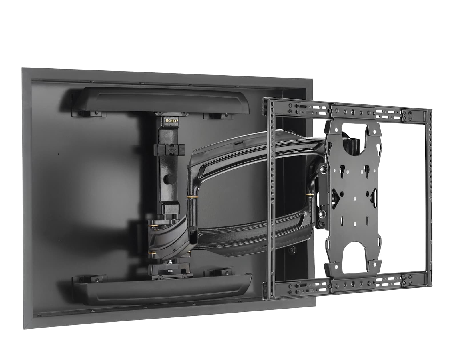 Chief TS525TU recessed into a Chief TA500 in-wall box; the TA500 box is a separate product and is not included.