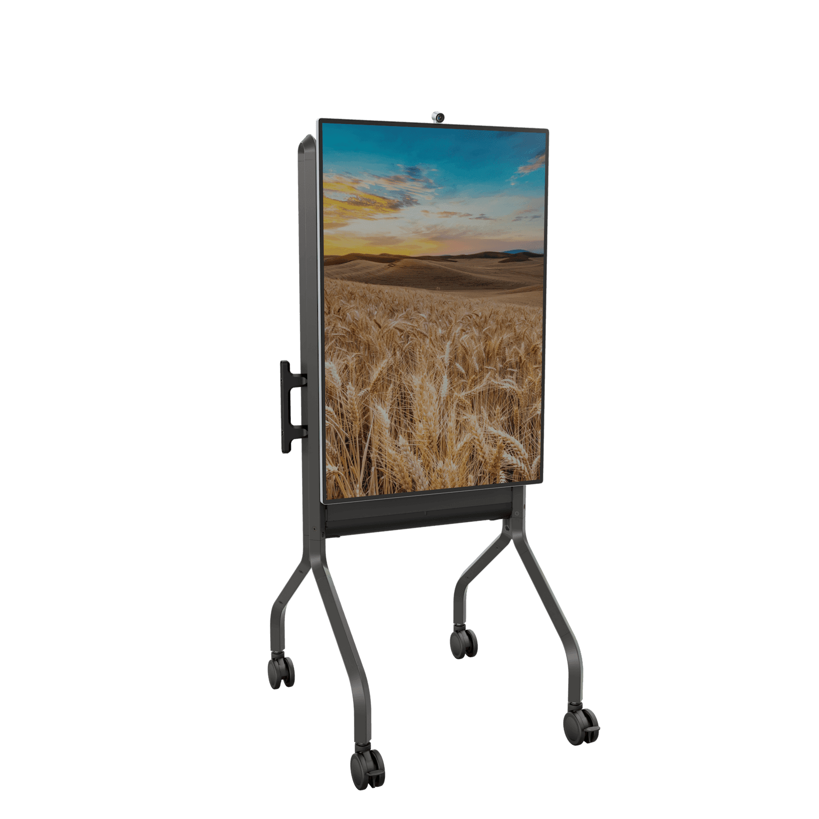 Black Chief Voyager cart carrying the same display rotated to portrait orientation.
