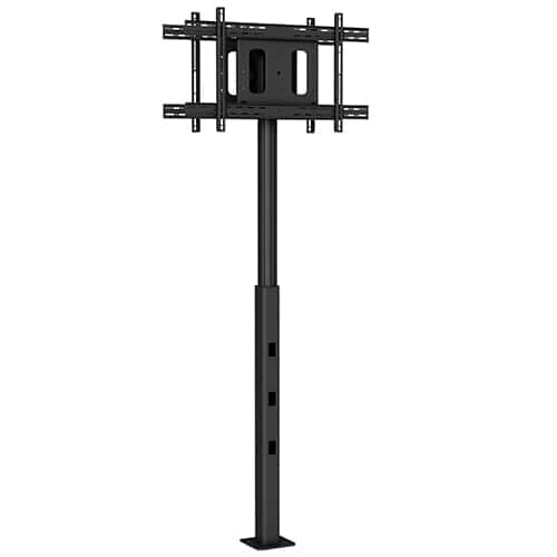 The Chief PFB2UB mount without displays, showing the column, the pair of display interface bars and the bolt-down base.