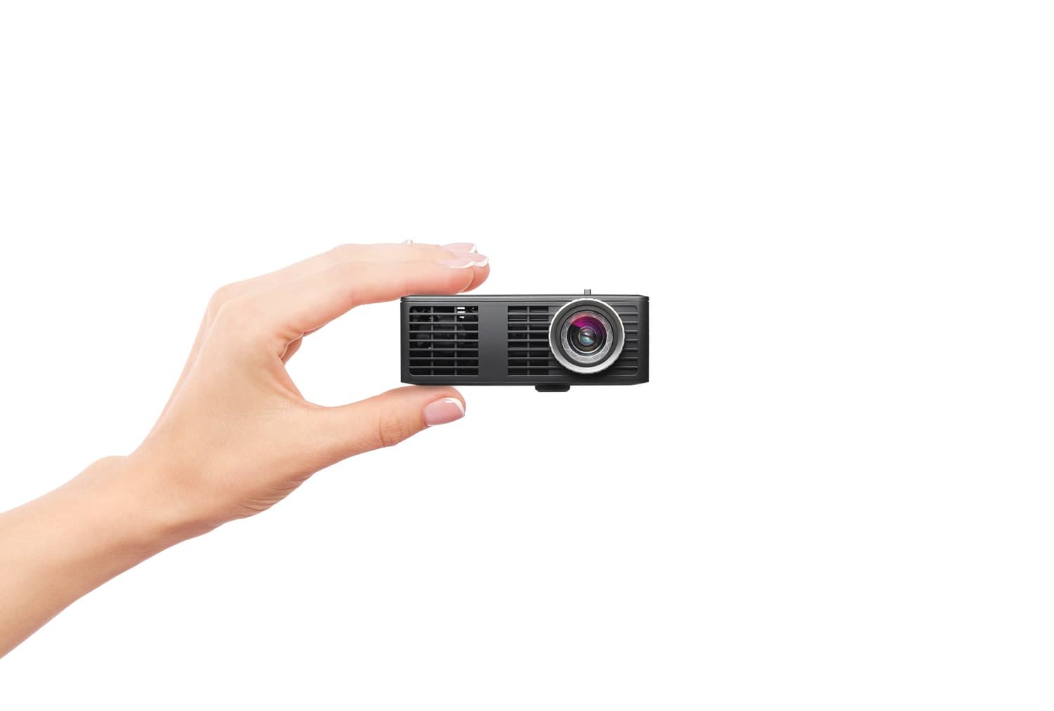 Optoma ML750i ultra portable LED projector in use