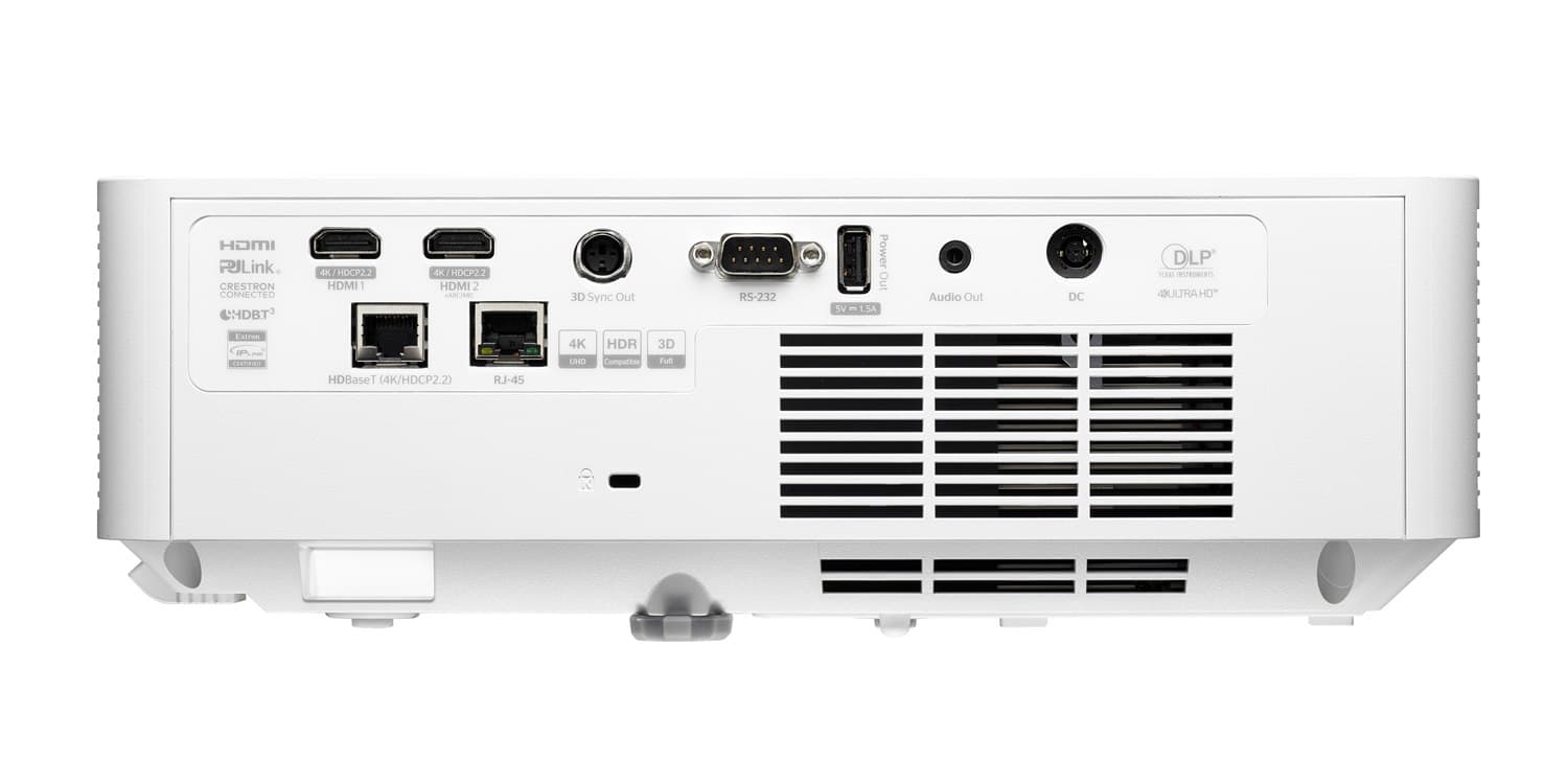 Optoma ZK420UST 4K ultra short throw laser projector angled view