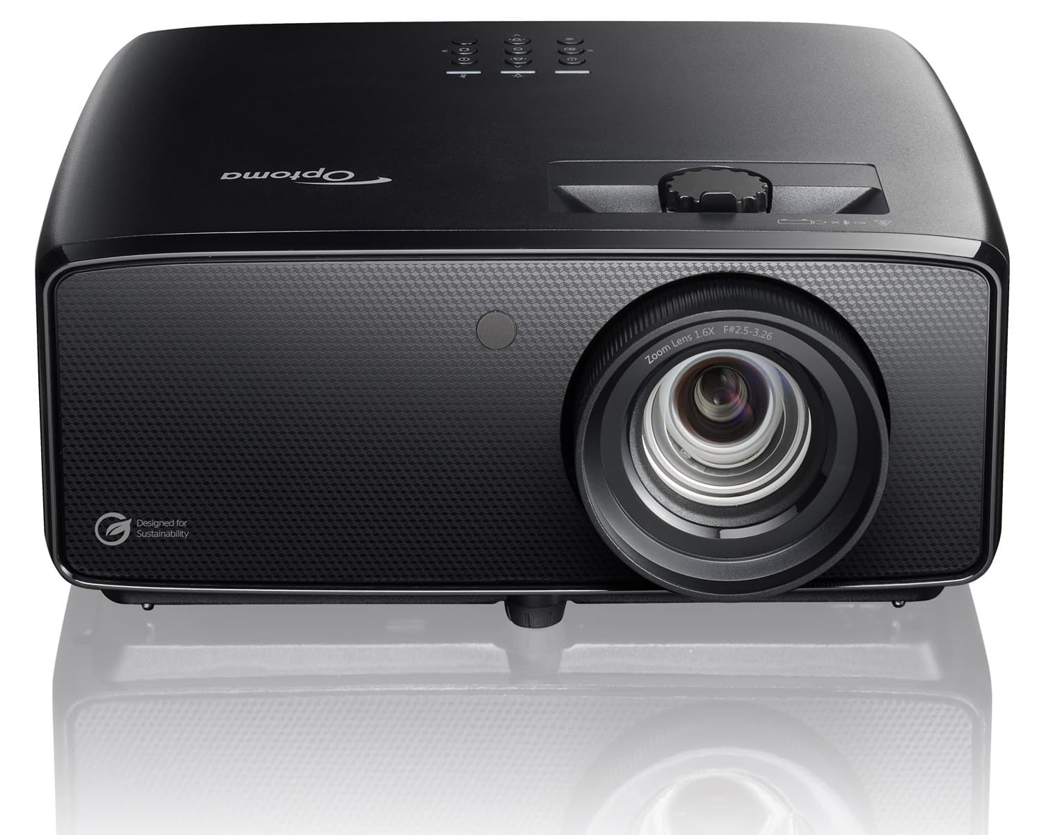 Optoma UHZ58LV 4K dual laser projector angled view