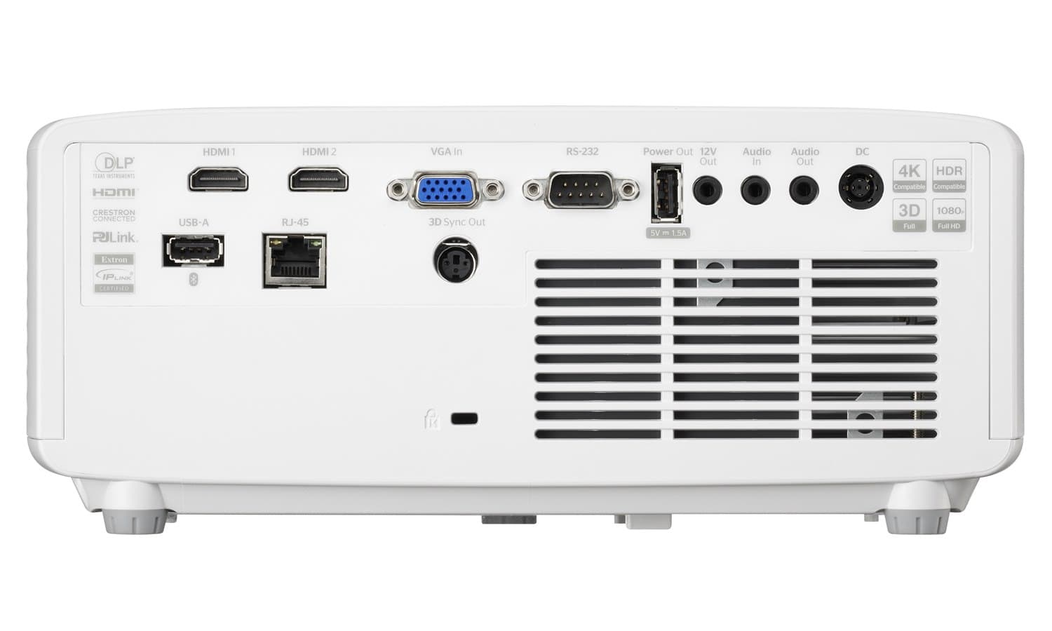 Optoma HZ151X Full HD laser projector angled view