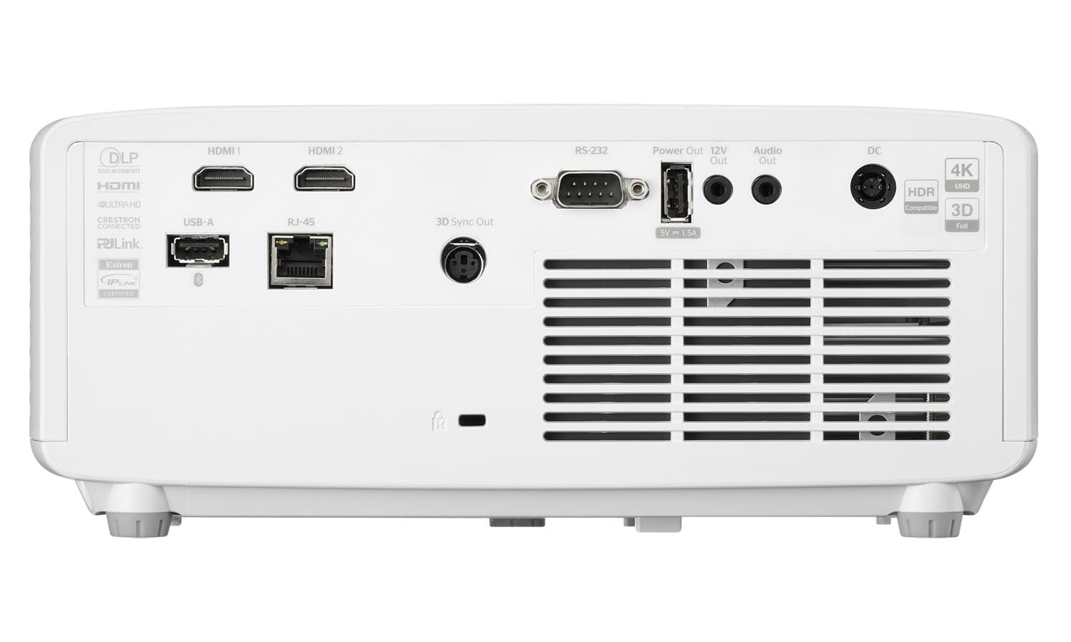 Optoma ZK431ST 4K UHD short throw laser projector angled view