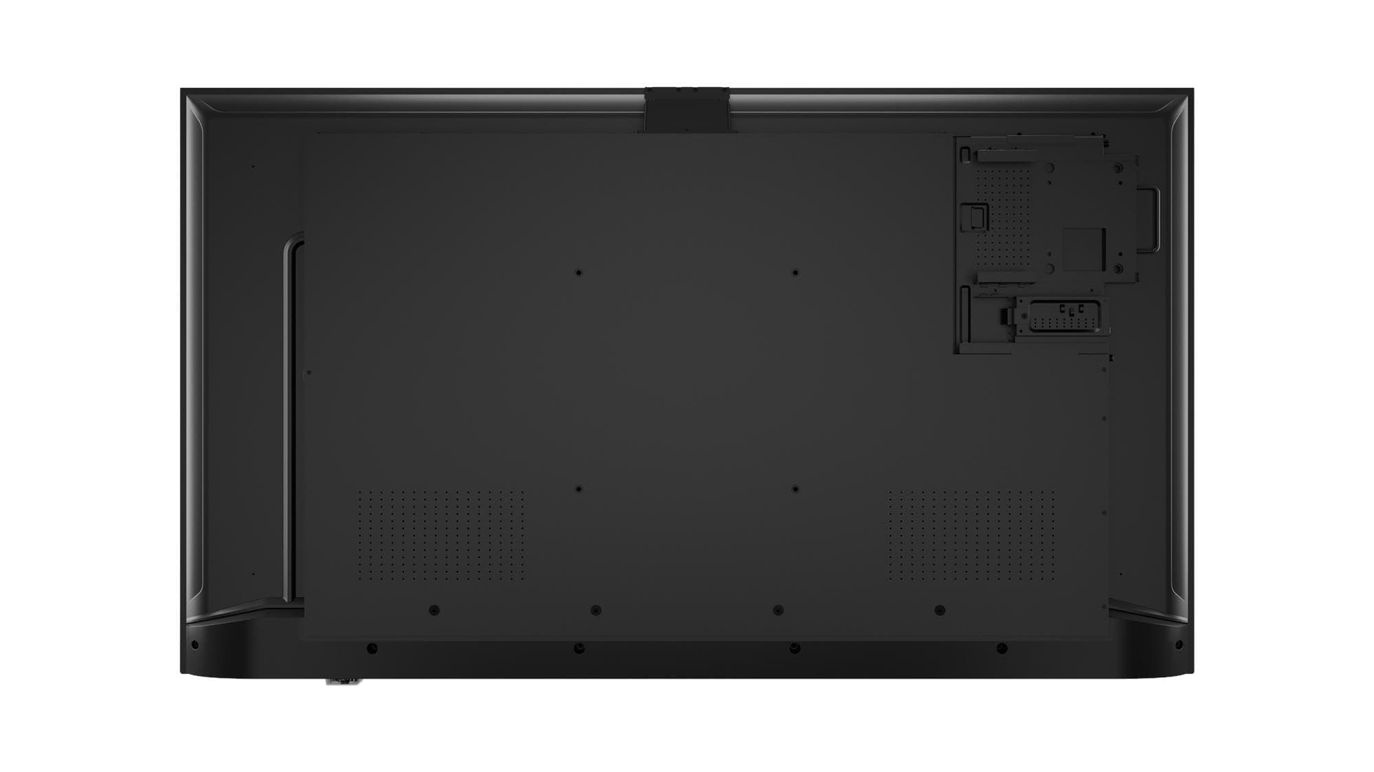 Lenovo ThinkVision E65 LFD 65-inch 4K Commercial Display — rear of the panel showing the VESA mount area and connector recess. Official Lenovo product image.