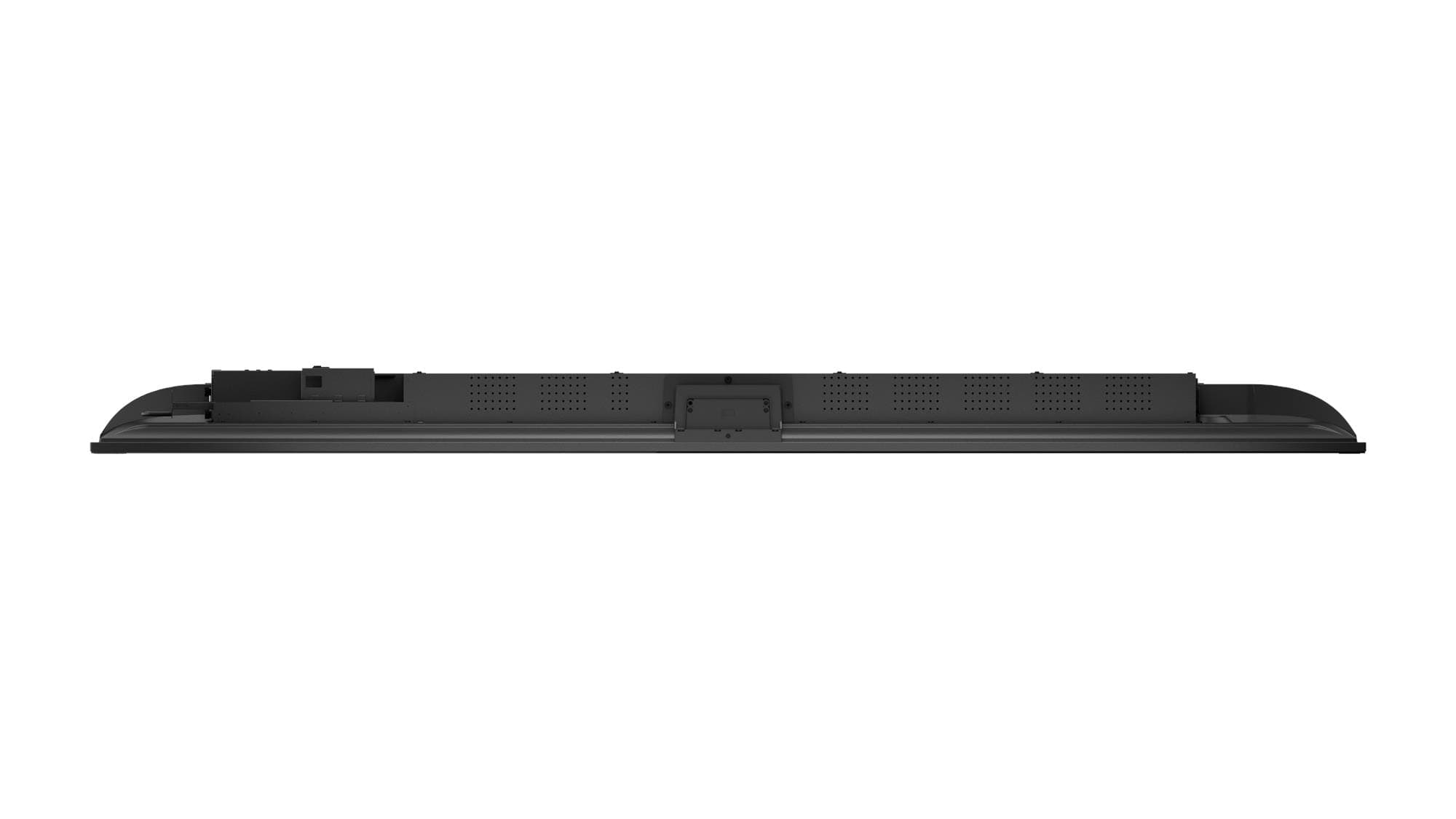Lenovo ThinkVision E65 LFD 65-inch 4K Commercial Display — edge-on profile showing the panel depth. Official Lenovo product image.