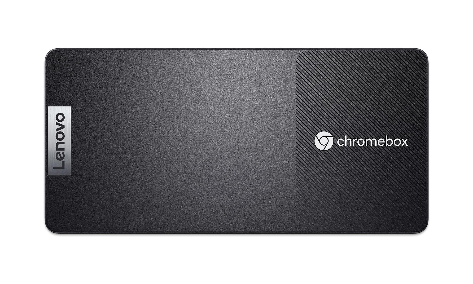 Lenovo Chromebox Micro Digital Signage Player — top of the chassis with the Lenovo and Chromebox branding. Official Lenovo product image.