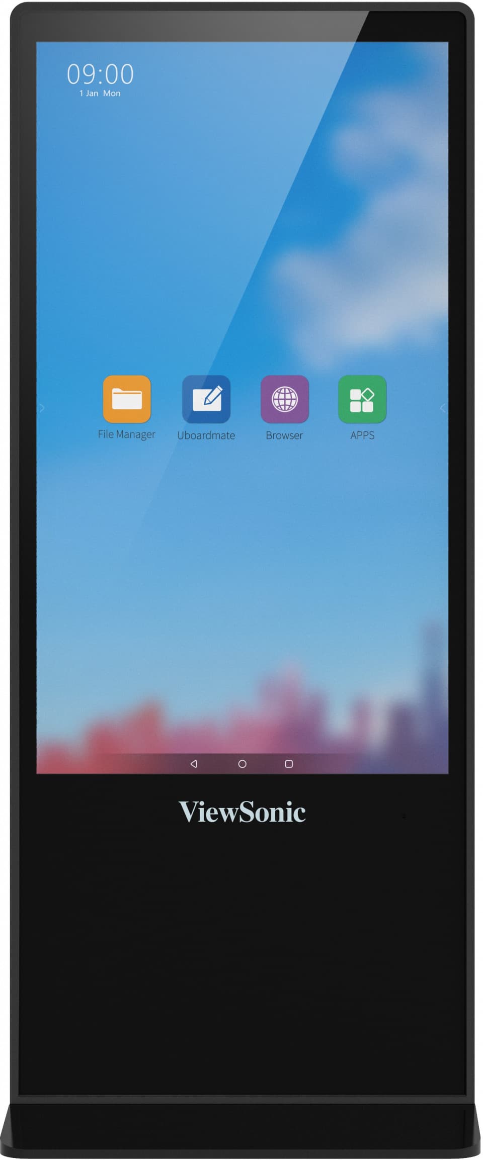 ViewSonic EP5542T 55-inch 4K All-in-One Multi-Touch Digital ePoster — front view.