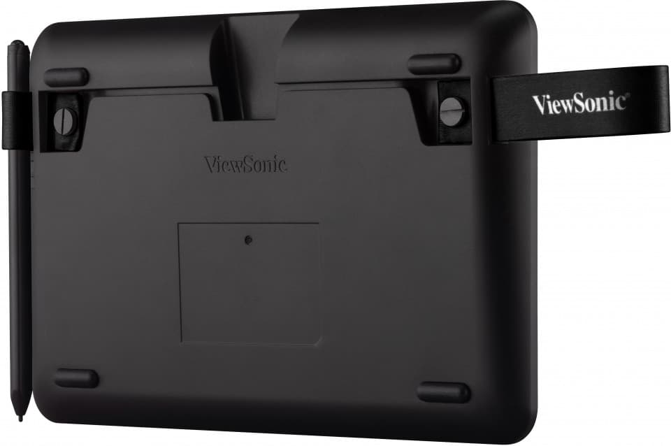 ViewSonic ID710-BWW 7-inch ViewBoard Pen Display — rear three-quarter view from the right.