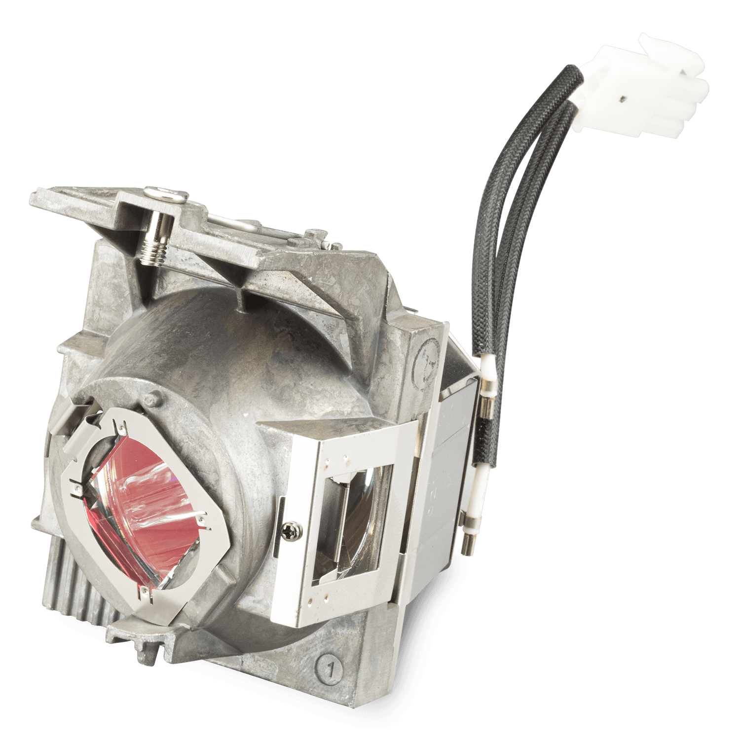 ViewSonic RLC-127 projector replacement lamp module — three-quarter view showing the lamp connector and cable.