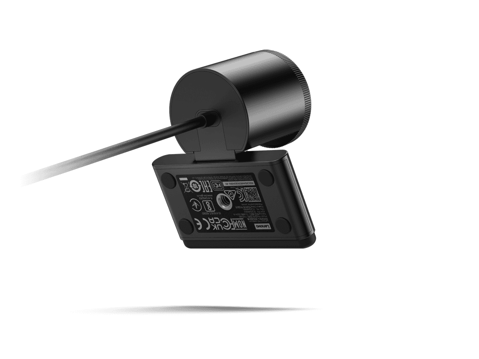 Lenovo FHD Webcam 1080p USB-A — rear of the webcam showing the clamp and cable. Official Lenovo product image.
