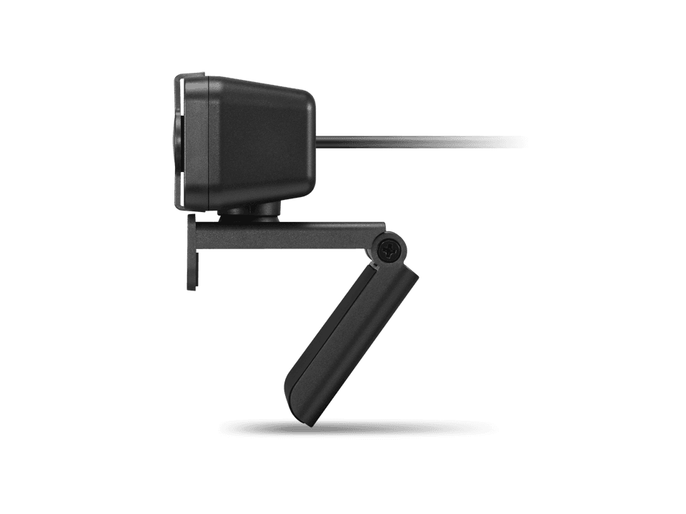Lenovo Essential FHD Webcam Gen2 1080p — rear of the webcam showing the monitor clamp. Official Lenovo product image.