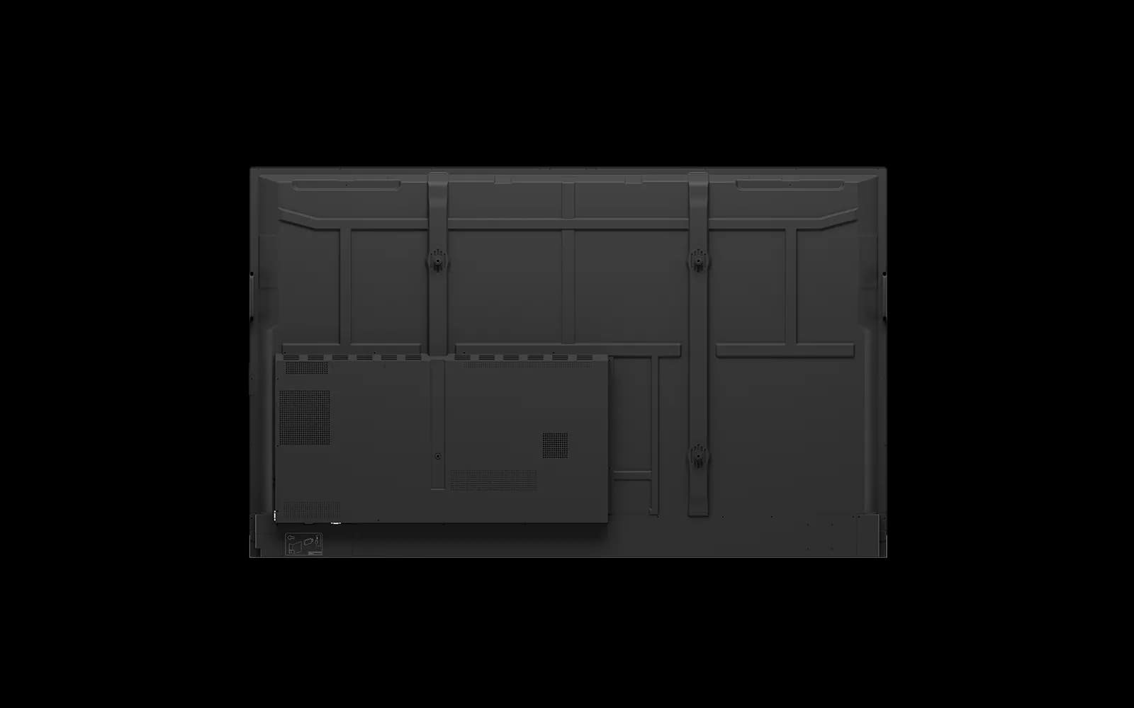BenQ RP8605 86-inch Board Pro interactive display, rear view showing the VESA mounting points and OPS slot