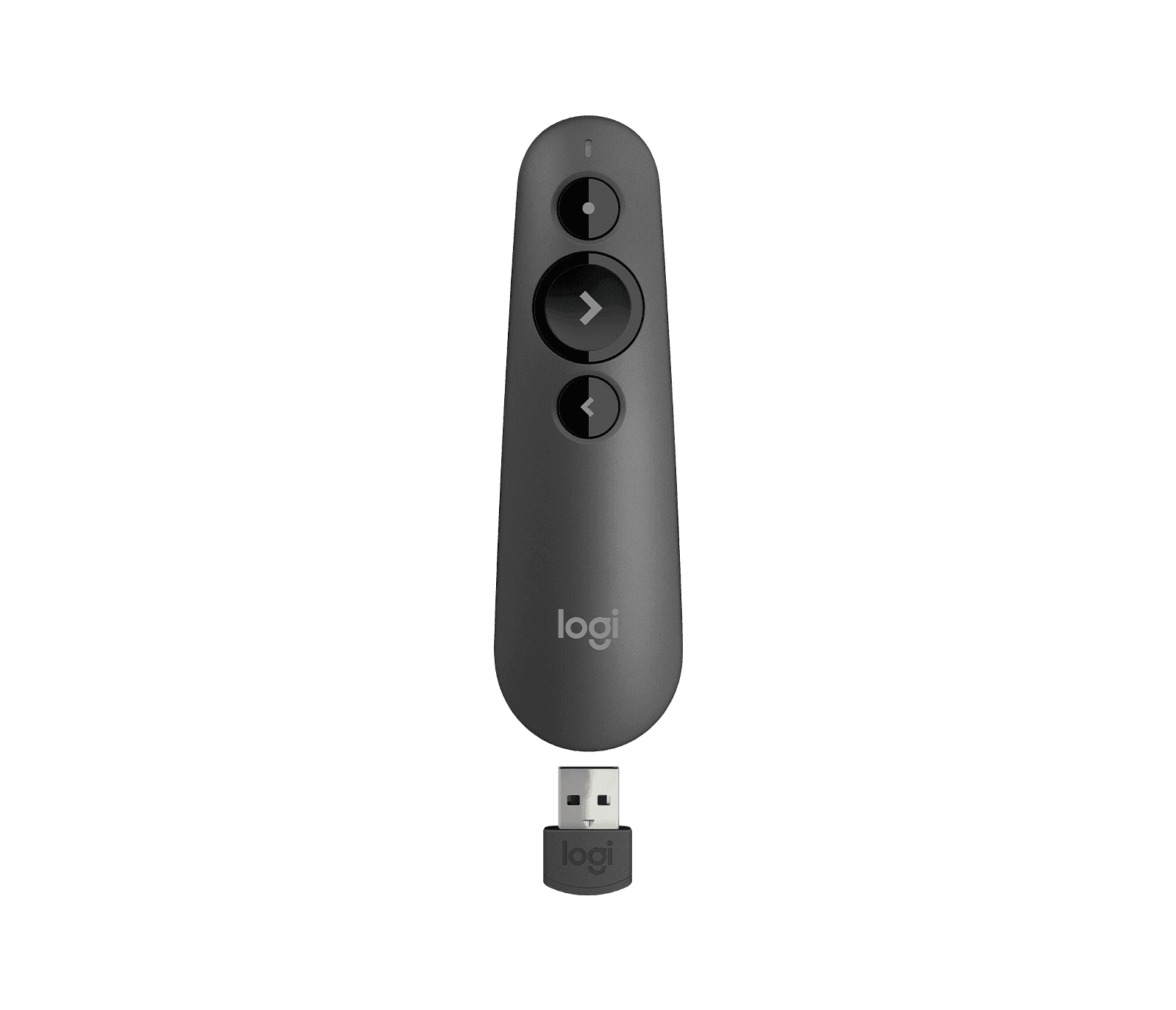 Underside of the Logitech R500s showing the battery compartment