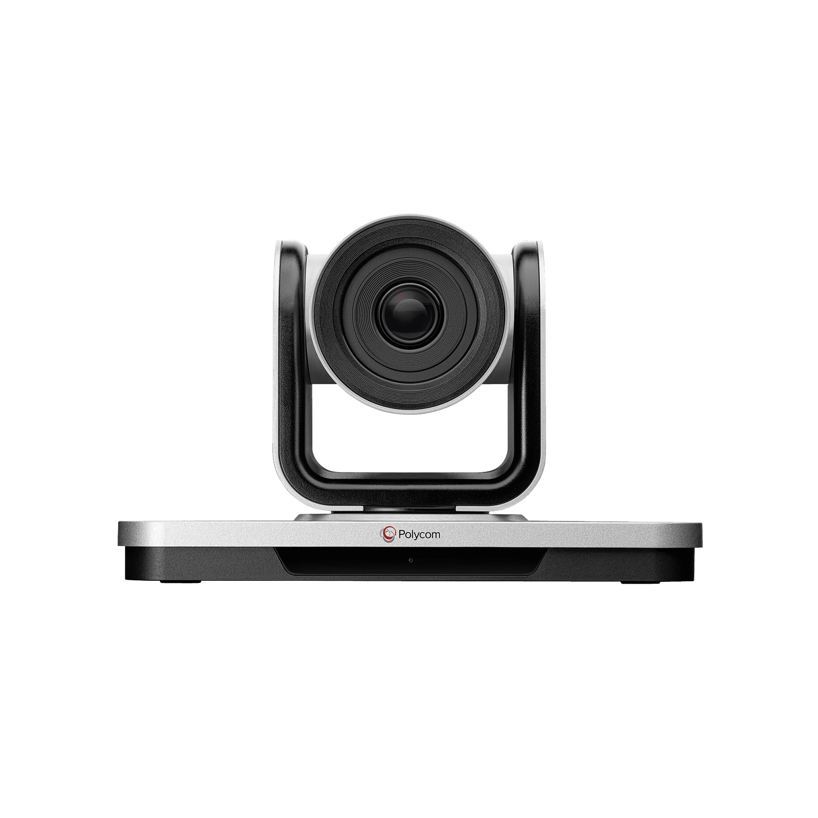 Poly EagleEye IV 12x camera, front view showing the lens and status LED