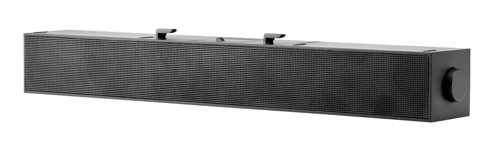HP S101 Speaker Bar seen from a second angle — HP's shared S100/S101 family render, so the S100 is pictured alongside the S101