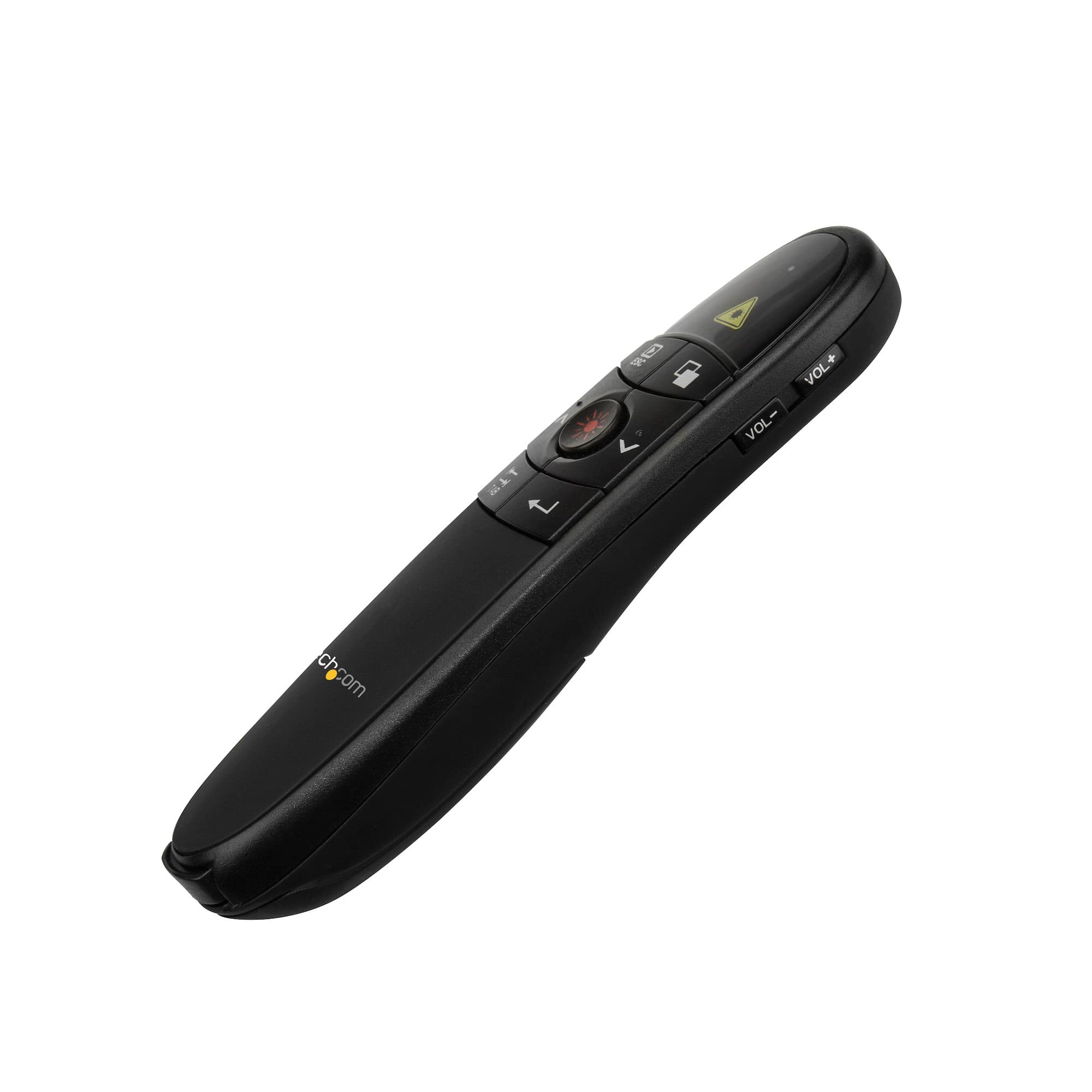 StarTech.com PRESREMOTE Wireless Presentation Remote with Red Laser Pointer - three-quarter view of the presentation remote