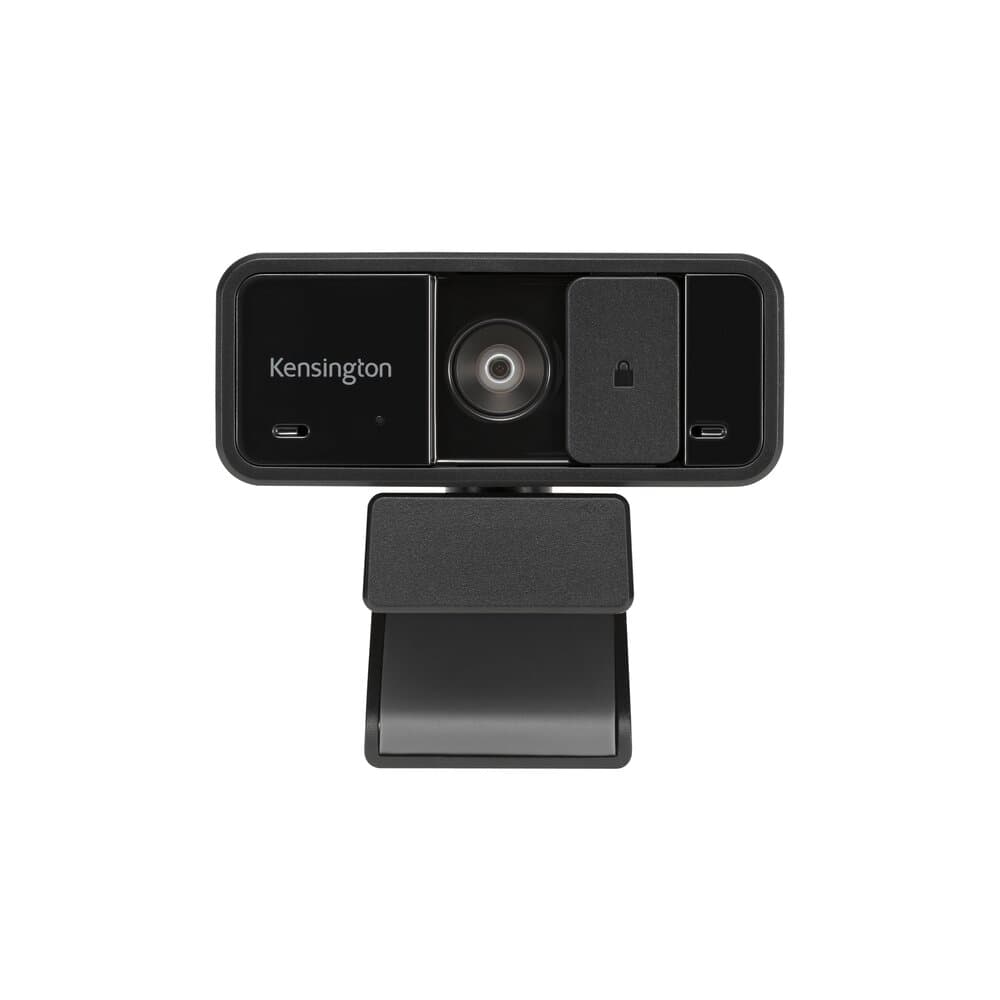 Kensington W1050 1080p Fixed Focus Wide Angle Webcam - front view showing the lens and privacy shutter