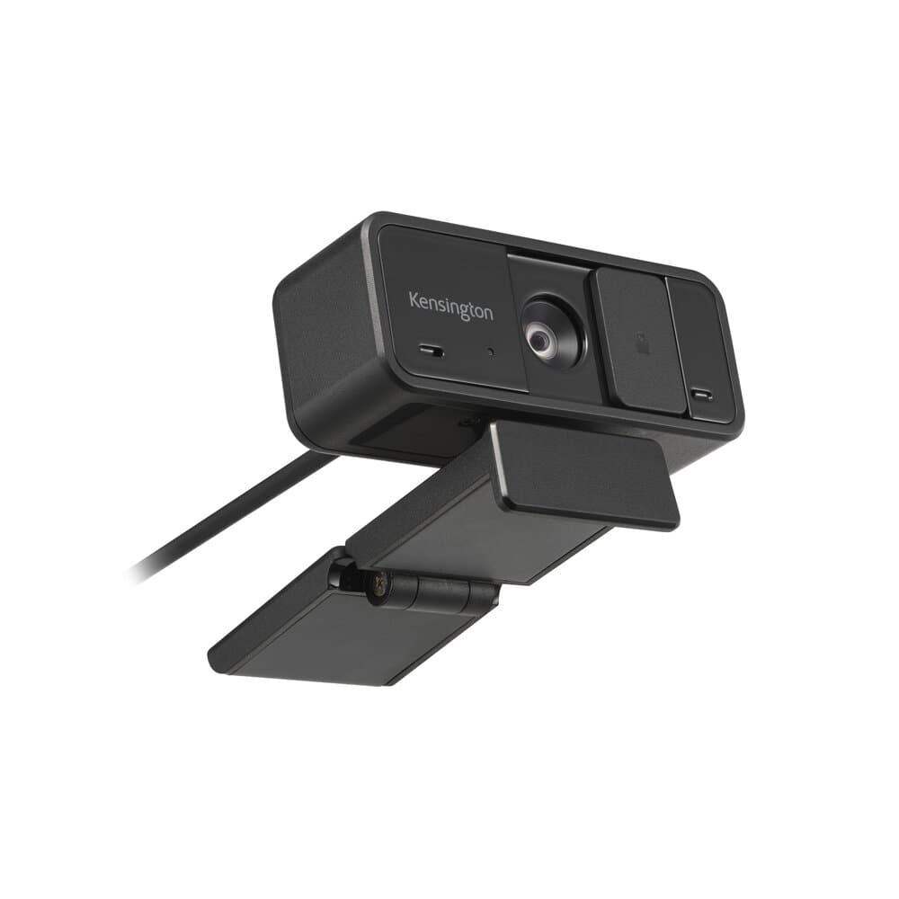 Kensington W1050 1080p Fixed Focus Wide Angle Webcam - rear three-quarter view with the USB cable
