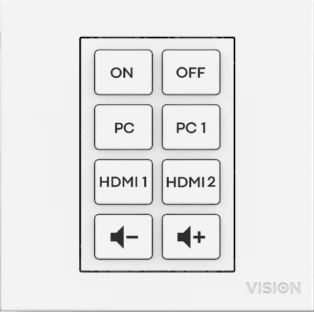 Vision TC3-CTL/2 Techconnect Control Module - front view of the faceplate module