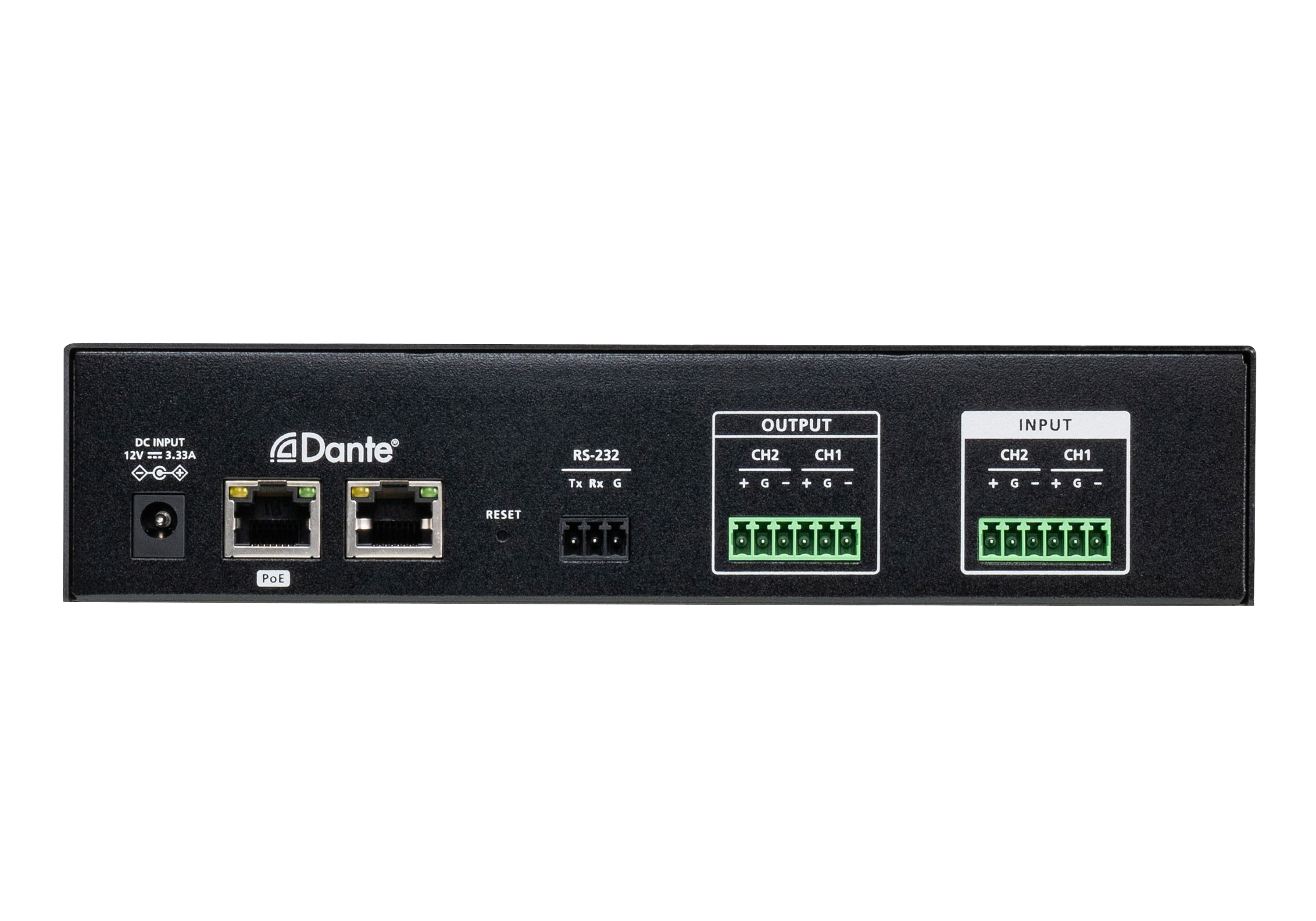 ATEN AD202E 2-CH Mic/Line In/Out Audio Processor with DSP and Dante — additional product view from ATEN (angle not stated by ATEN)