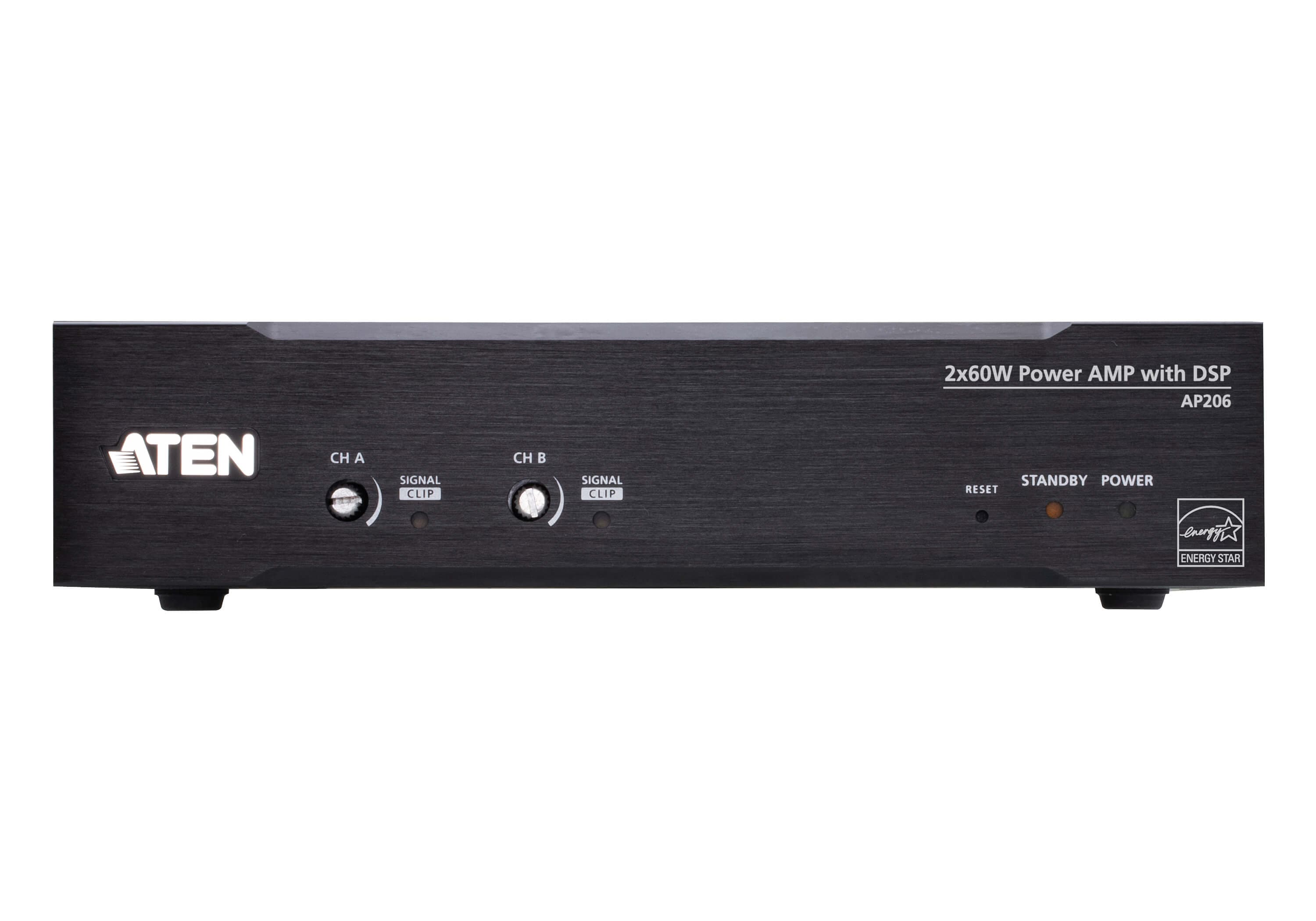 ATEN AP206 2 x 60W Power Amplifier with DSP — additional product view from ATEN (angle not stated by ATEN)