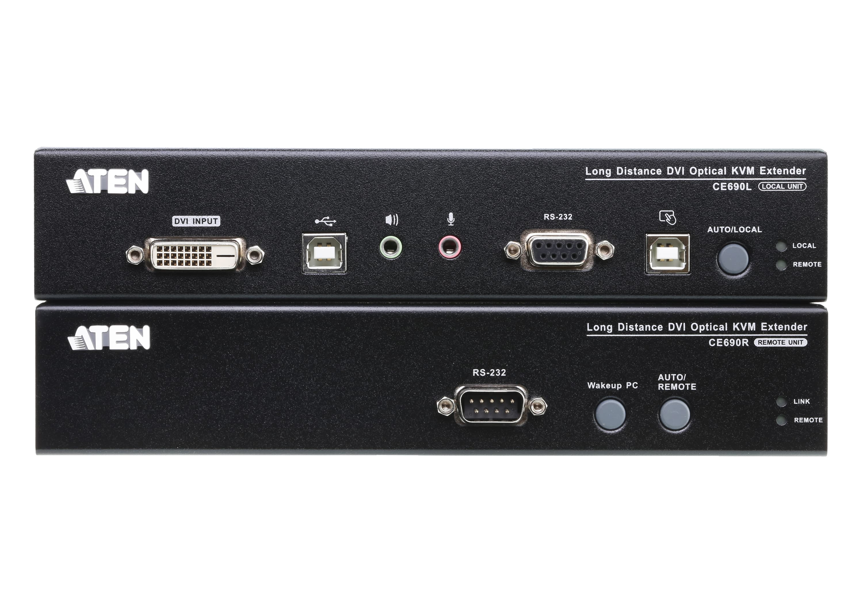 ATEN CE690 USB DVI Optical KVM Extender (1920 x 1200@20km) — additional product view from ATEN (angle not stated by ATEN)
