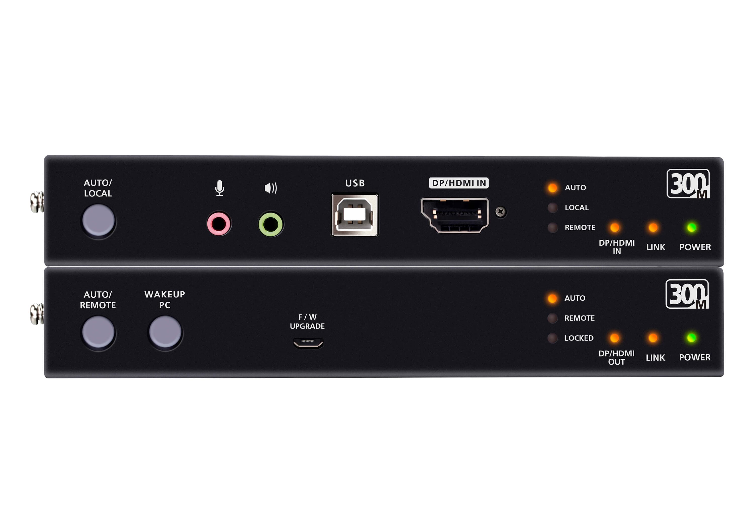 ATEN CE980 USB True 4K DisplayPort/HDMI Optical KVM Extender (True 4K @ 300 m) — additional product view from ATEN (angle not stated by ATEN)