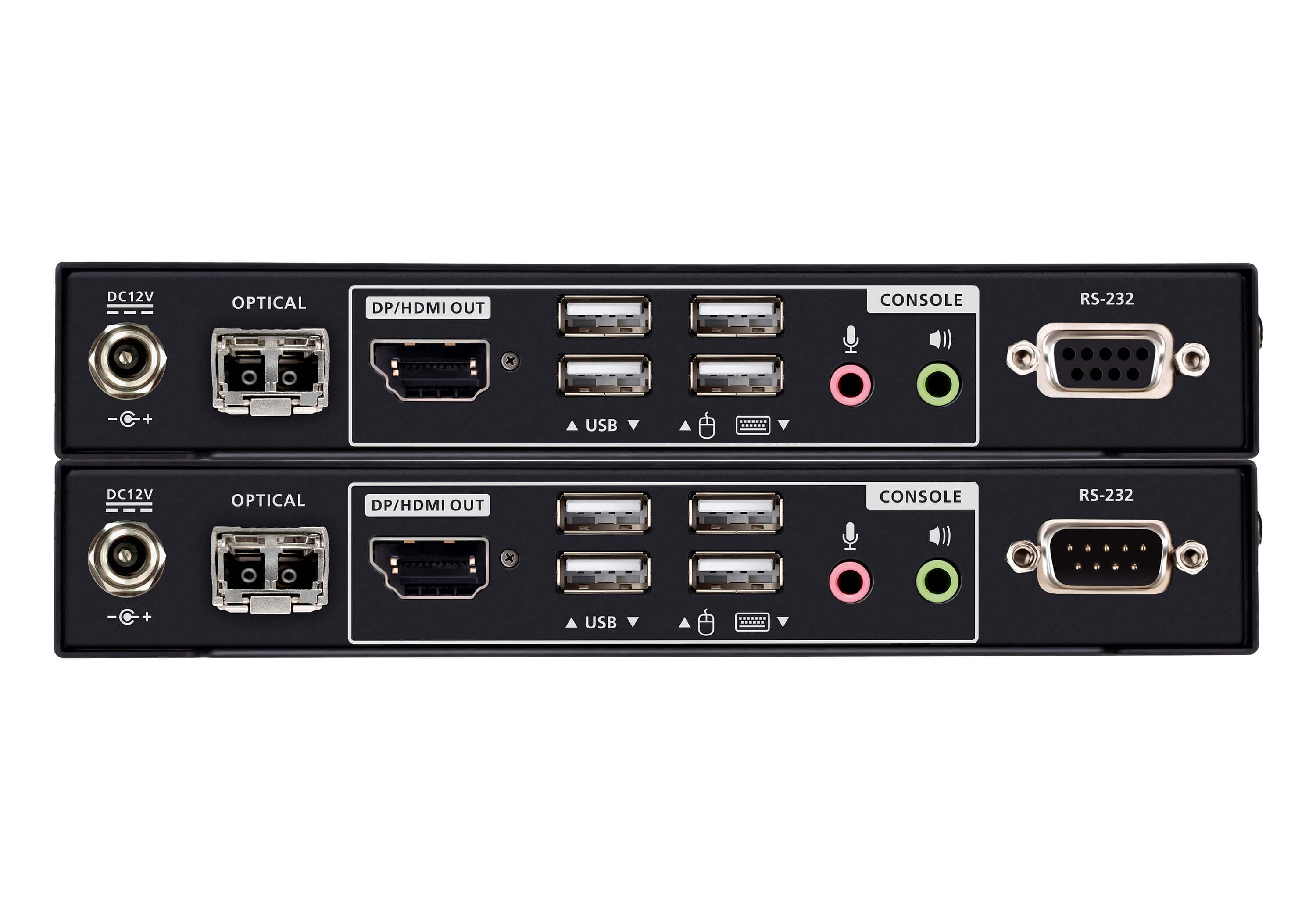 ATEN CE980 USB True 4K DisplayPort/HDMI Optical KVM Extender (True 4K @ 300 m) — additional product view from ATEN (angle not stated by ATEN)
