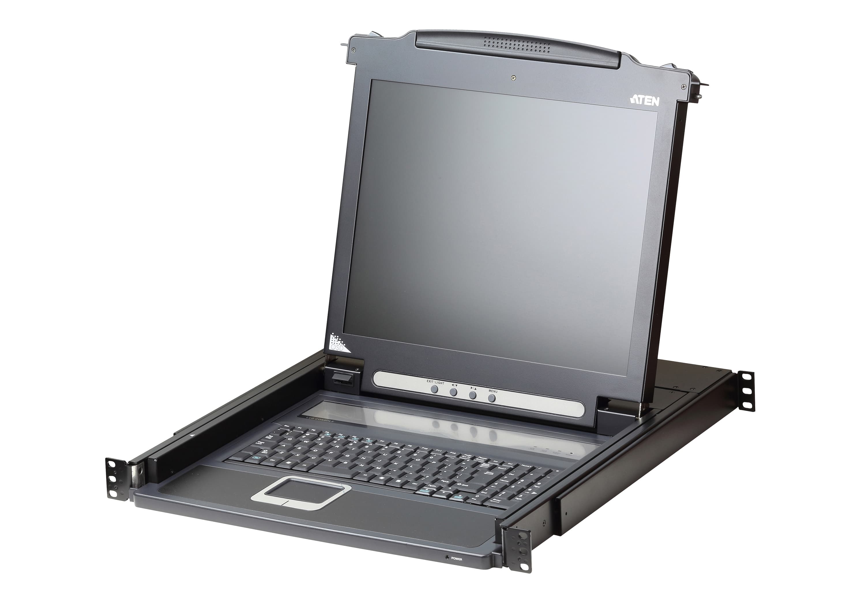 ATEN CL1000N Single Rail LCD Console (PS/2-USB, VGA) — additional product view from ATEN (angle not stated by ATEN)