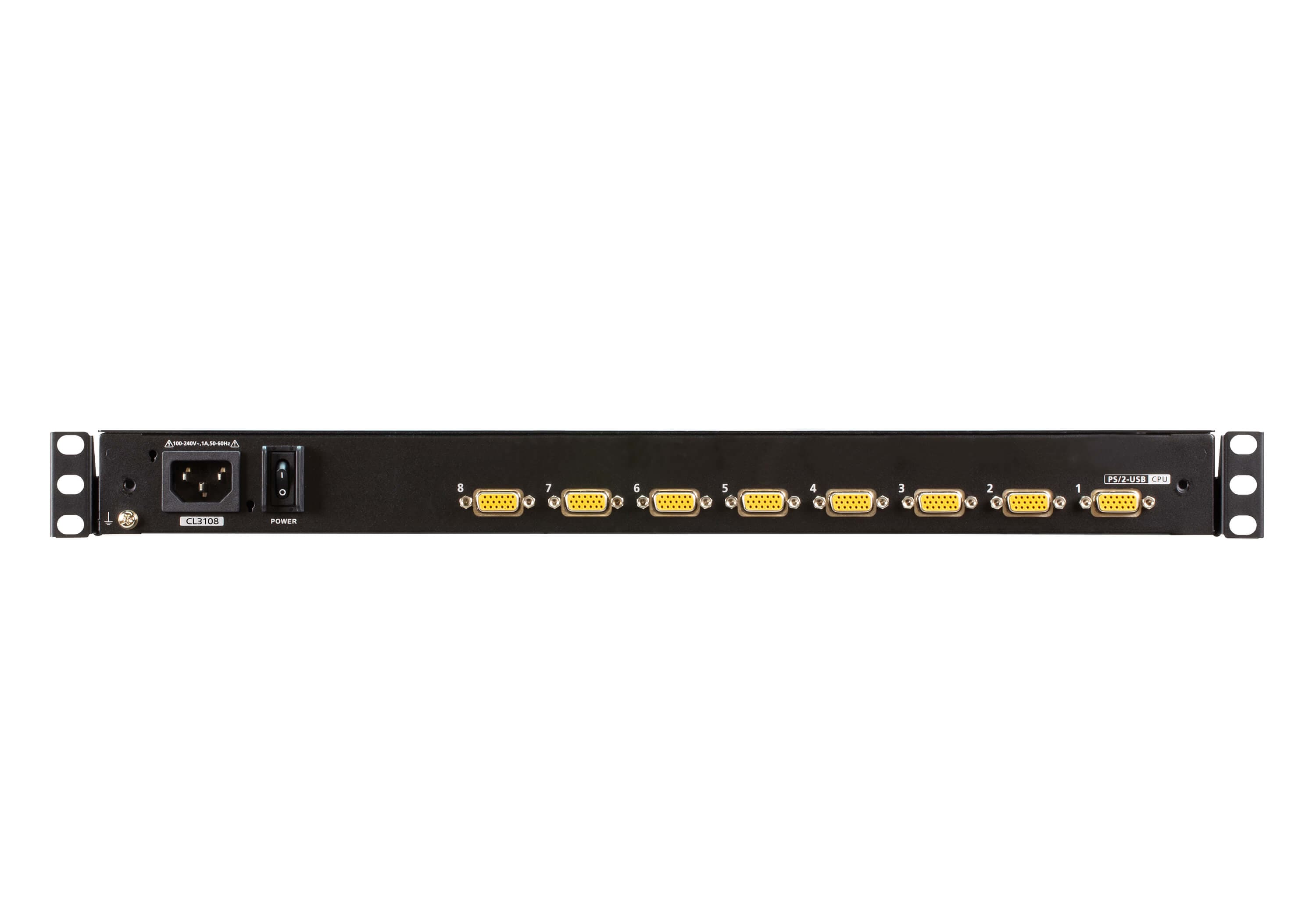 ATEN CL3108NX 8-Port PS/2-USB VGA Single Rail WideScreen LCD KVM Switch — additional product view from ATEN (angle not stated by ATEN)