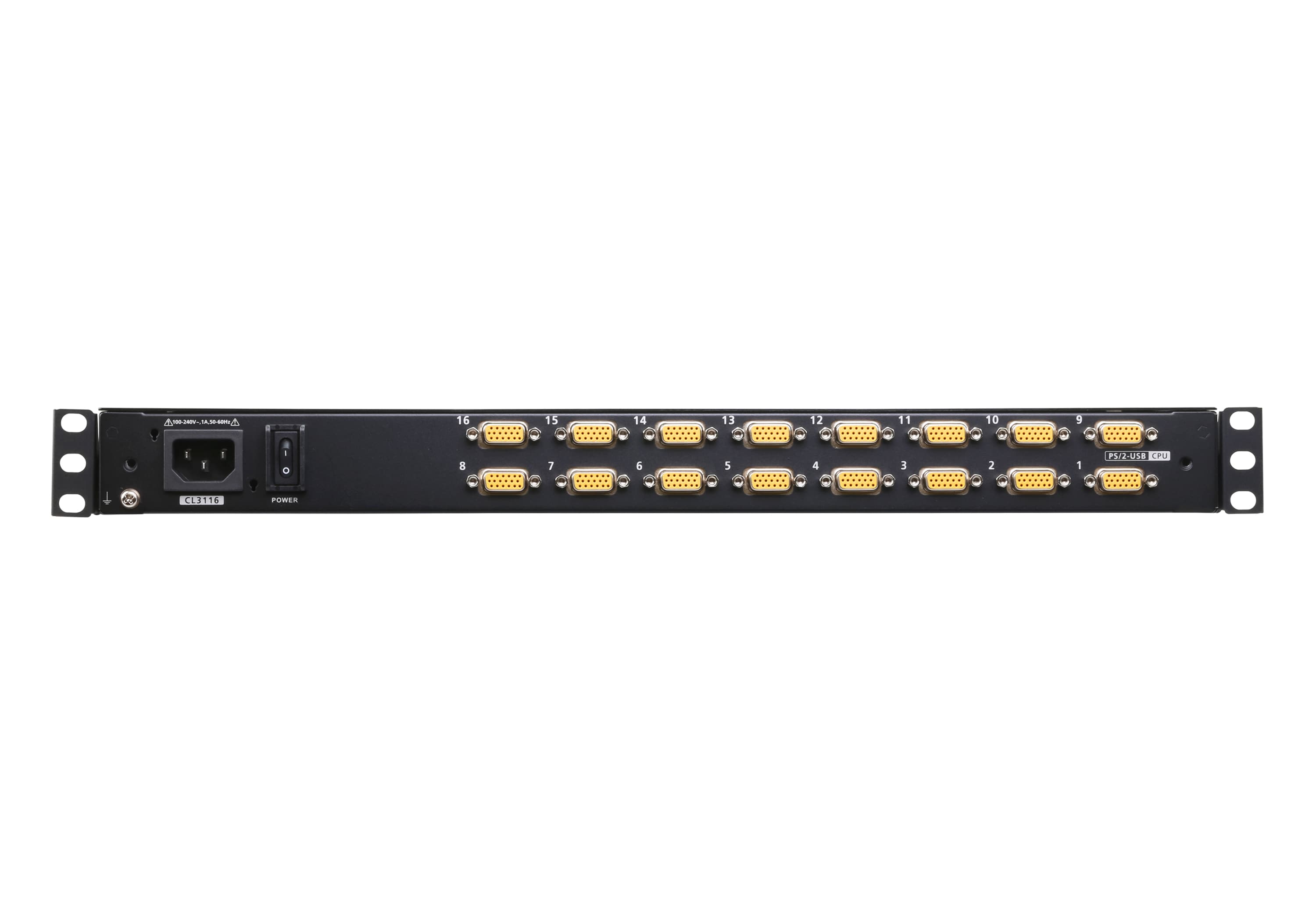 ATEN CL3116NX 16-Port PS/2-USB VGA Single Rail WideScreen LCD KVM Switch — additional product view from ATEN (angle not stated by ATEN)