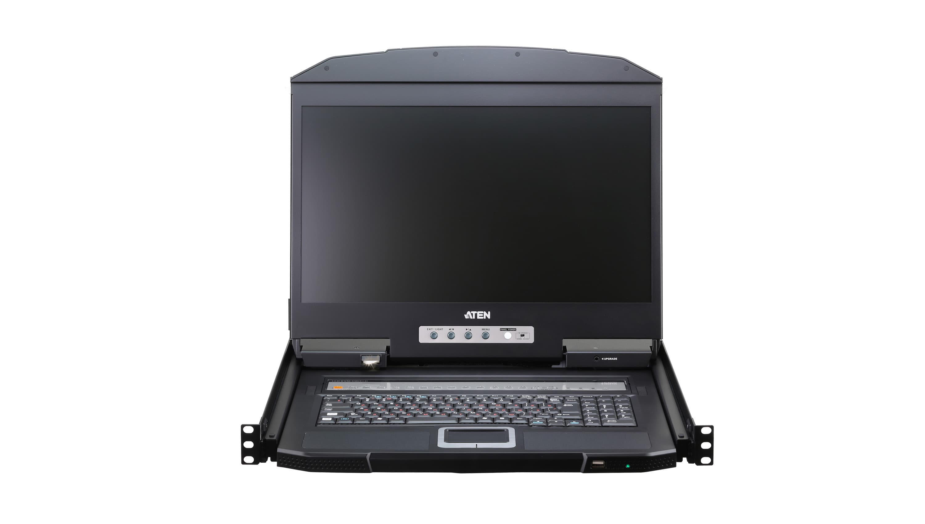 ATEN CL3716INW 1-Local/Remote Shared Access 16-Port USB HDMI Single Rail WideScreen FHD LCD KVM over IP Switch — additional product view from ATEN (angle not stated by ATEN)