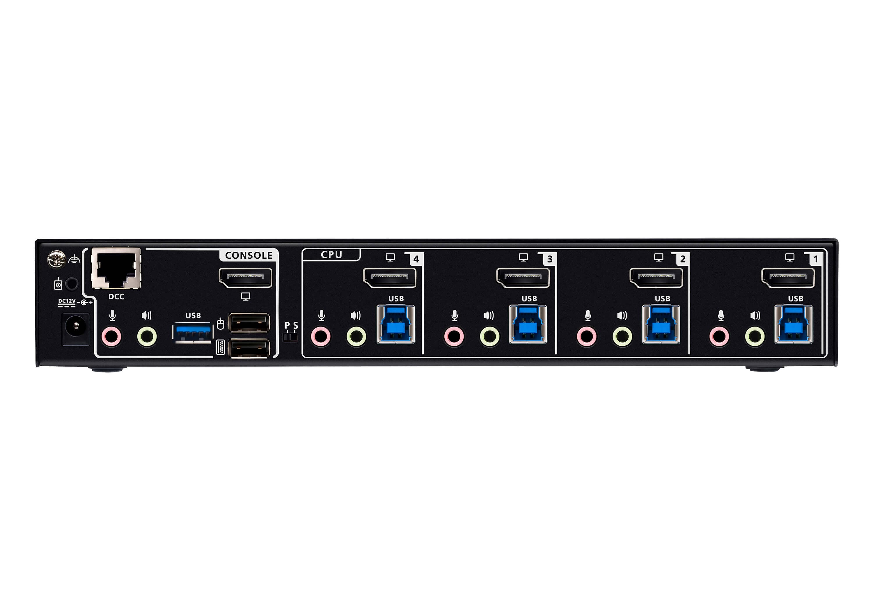 ATEN CS1924A 4-Port USB 3.0 8K DisplayPort KVMP™ Switch (Cables included) — additional product view from ATEN (angle not stated by ATEN)